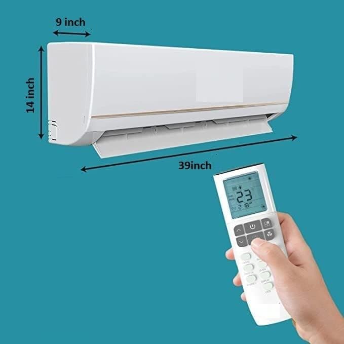 Premium Split AC Cover for 1 Ton & 1.5 Ton Air Conditioner | Washable Indoor Dust Protection Cover, Designer Fabric AC Cover for Home & Office, Fits Up to 100 × 30 × 20 cm (Random Design) - Image 2