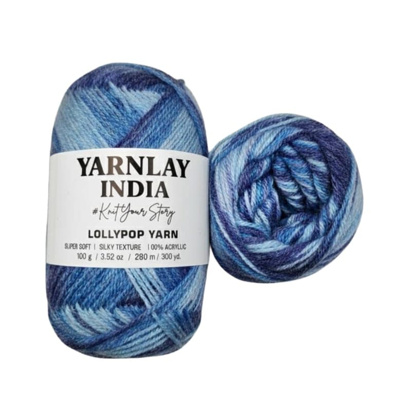 YARNLAY Lollipop Acrylic Yarn | 100g / 320m – Soft, Shiny & Durable Knitting Yarn for Scarves, Sweaters, Caps & Winter Wear - Image 6