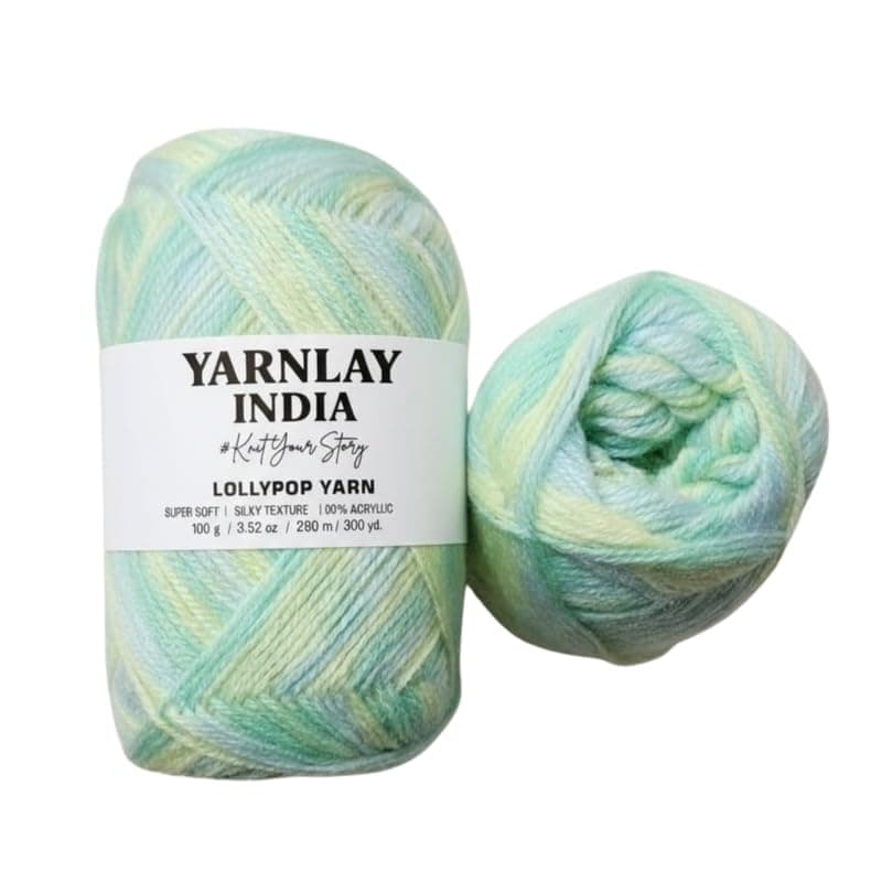 YARNLAY Lollipop Acrylic Yarn | 100g / 320m – Soft, Shiny & Durable Knitting Yarn for Scarves, Sweaters, Caps & Winter Wear - Image 8