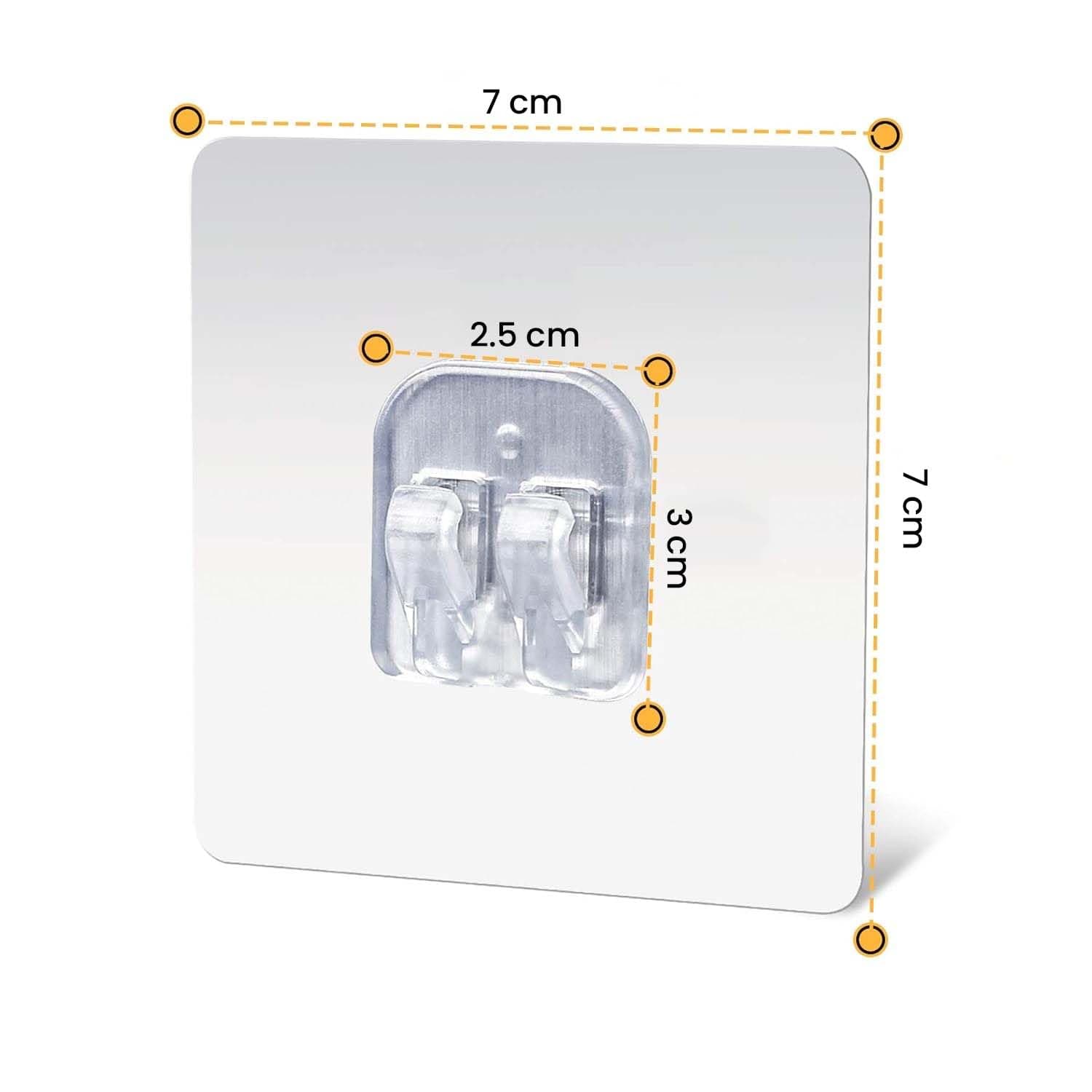 Transparent Self Adhesive Wall Hooks (Pack of 10) | Heavy Duty Waterproof Sticky Hooks, Strong No Drill Clear Wall Hooks for Bathroom, Kitchen, Door, Bedroom, Office & Home Organization - Image 8