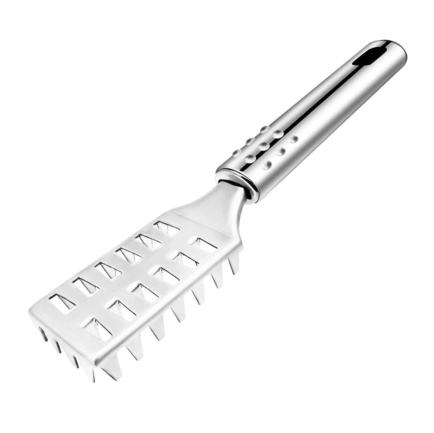 Fish Scale Remover Stainless Steel Sawtooth Fish Scaler | Manual Fish Scale Scraper with Ergonomic Handle, Kitchen Seafood Cleaning Tool for Home & Professional Use - Image 1