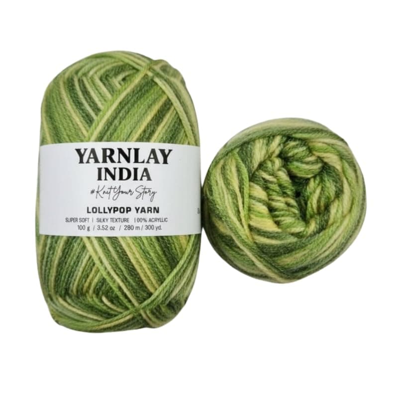 YARNLAY Lollipop Acrylic Yarn | 100g / 320m – Soft, Shiny & Durable Knitting Yarn for Scarves, Sweaters, Caps & Winter Wear - Image 9