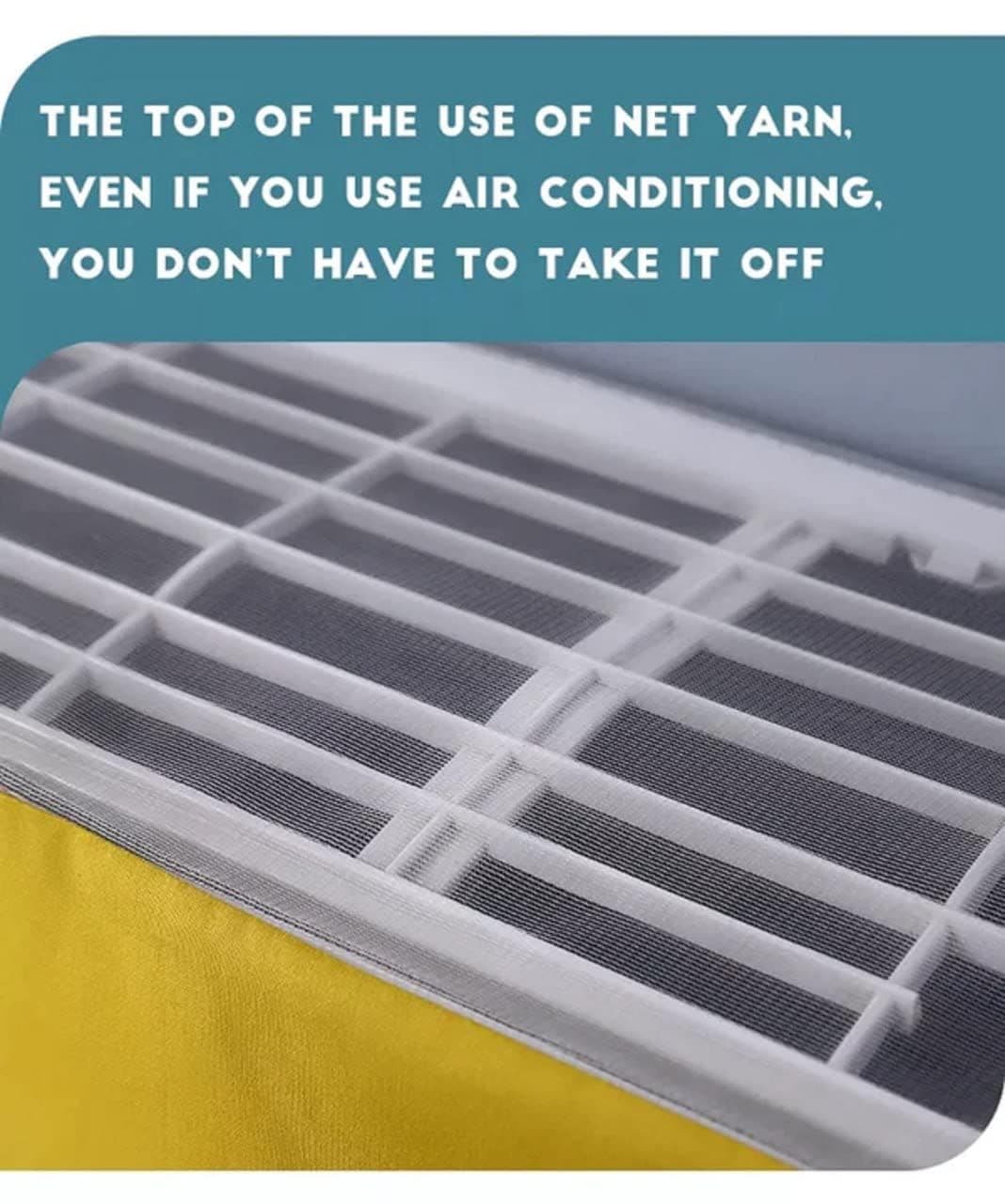 Premium Split AC Cover for 1 Ton & 1.5 Ton Air Conditioner | Washable Indoor Dust Protection Cover, Designer Fabric AC Cover for Home & Office, Fits Up to 100 × 30 × 20 cm (Random Design) - Image 4