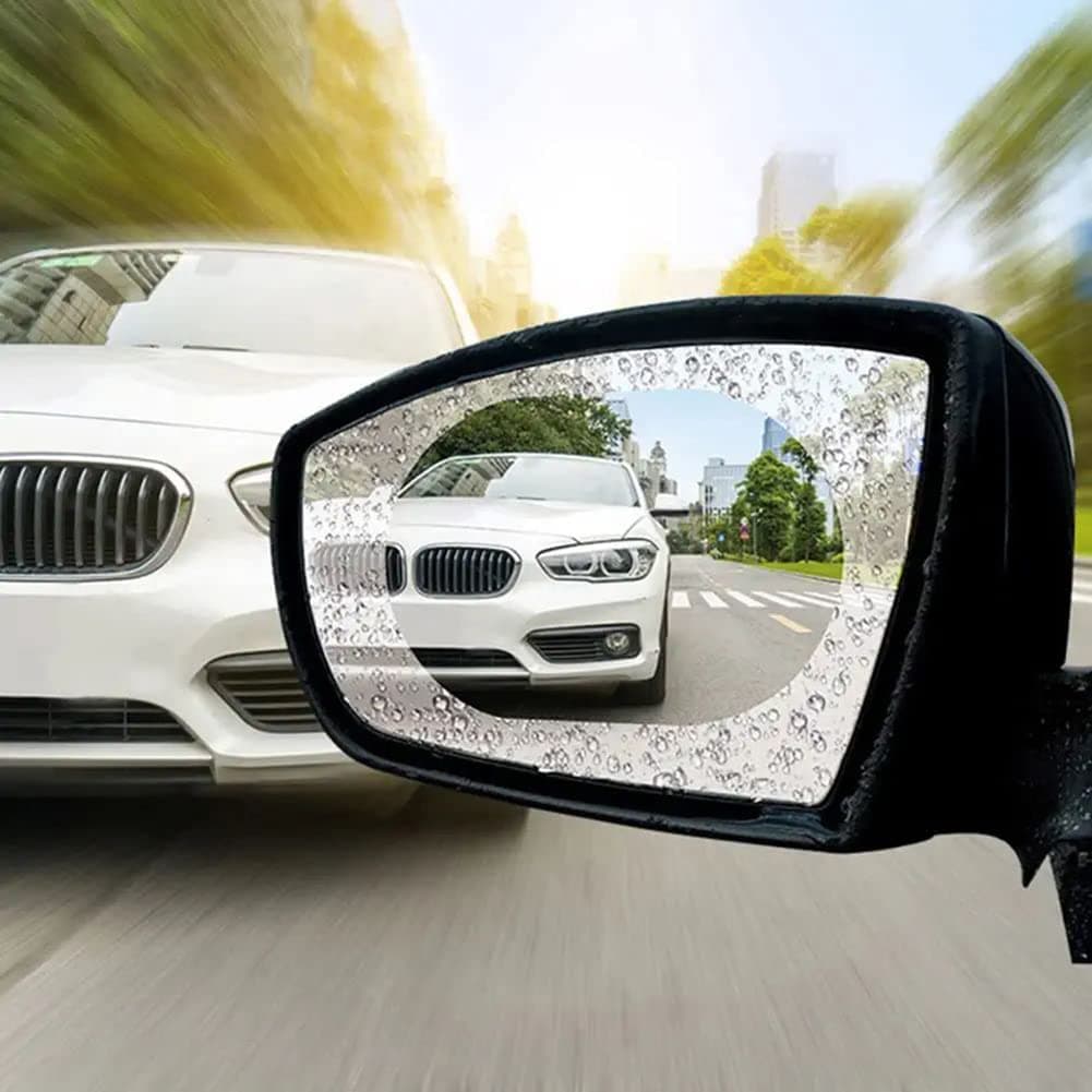 Car Rearview Mirror Rainproof Film (Pack of 2) – Anti-Fog & Water-Repellent Protective Stickers for Side Mirrors, Clear HD Protective Film for Cars, SUVs & Motorcycles - Image 8