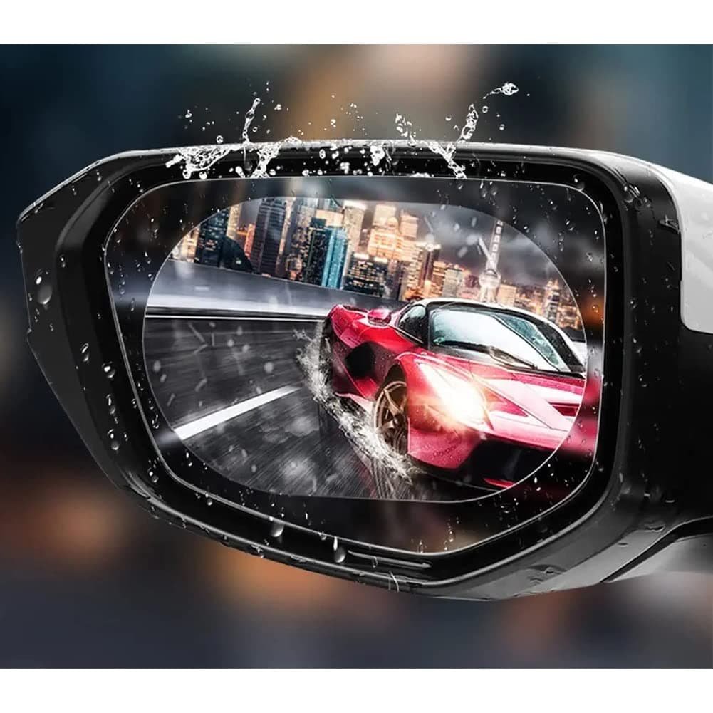 Car Rearview Mirror Rainproof Film (Pack of 2) – Anti-Fog & Water-Repellent Protective Stickers for Side Mirrors, Clear HD Protective Film for Cars, SUVs & Motorcycles - Image 7