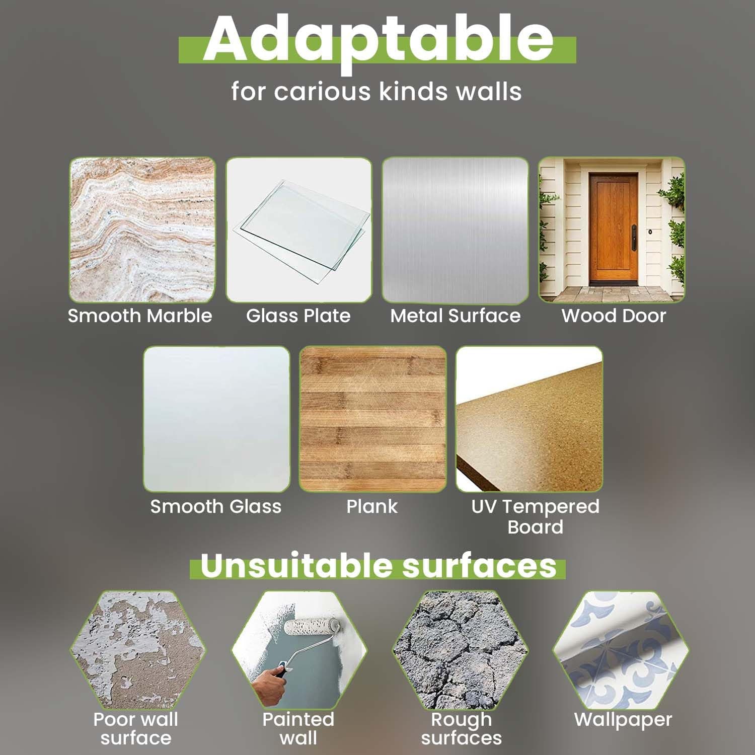 Transparent Self Adhesive Wall Hooks (Pack of 10) | Heavy Duty Waterproof Sticky Hooks, Strong No Drill Clear Wall Hooks for Bathroom, Kitchen, Door, Bedroom, Office & Home Organization - Image 9