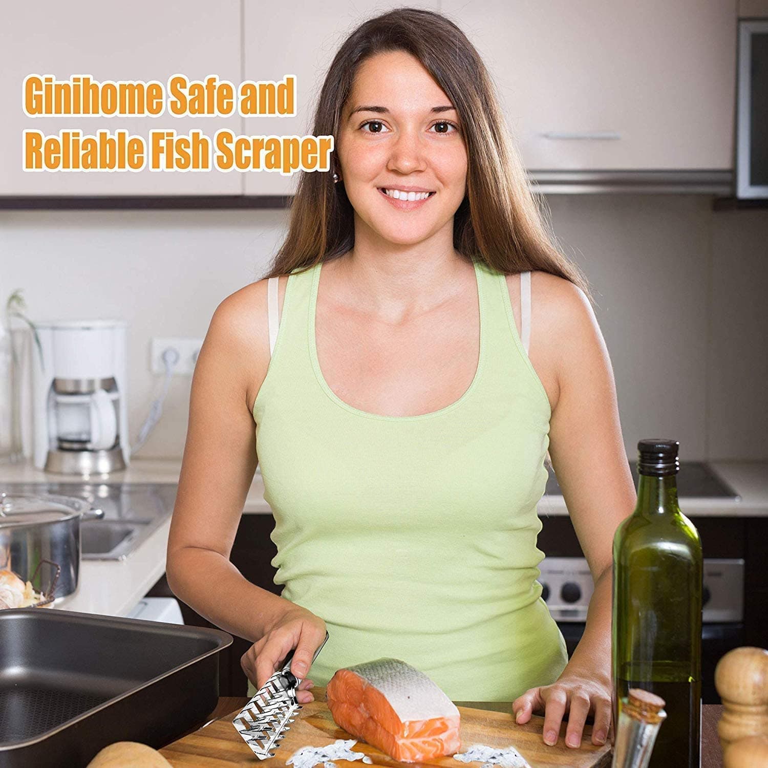 Fish Scale Remover Stainless Steel Sawtooth Fish Scaler | Manual Fish Scale Scraper with Ergonomic Handle, Kitchen Seafood Cleaning Tool for Home & Professional Use - Image 4