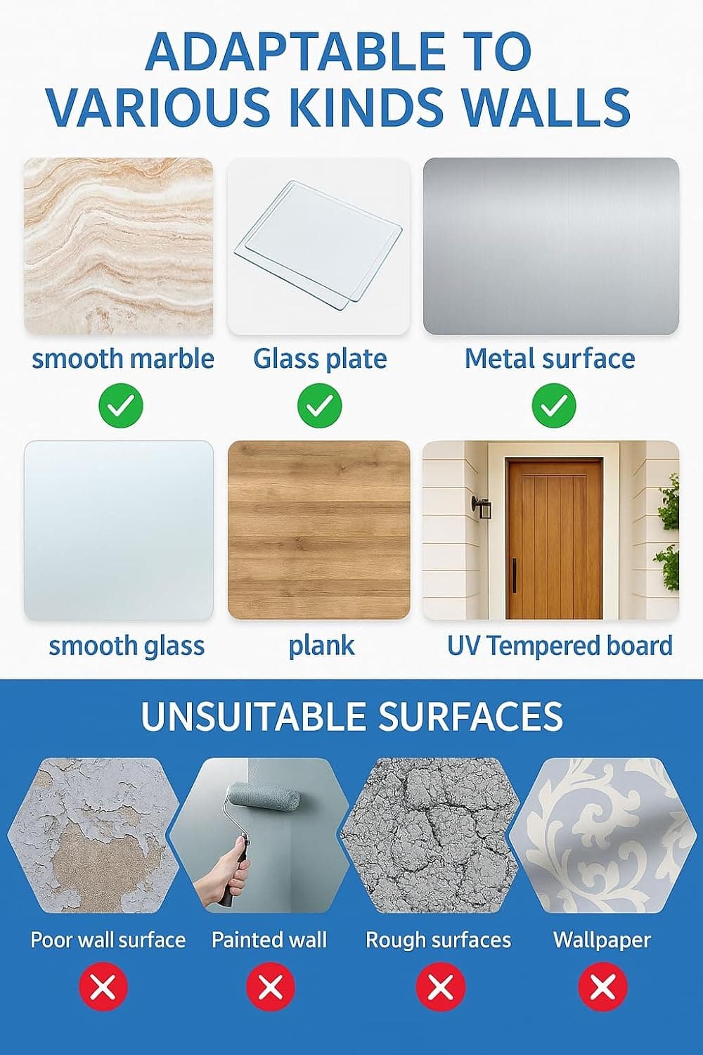 Transparent Self Adhesive Wall Hooks (Pack of 10) | Heavy Duty Waterproof Sticky Hooks, Strong No Drill Clear Wall Hooks for Bathroom, Kitchen, Door, Bedroom, Office & Home Organization - Image 5